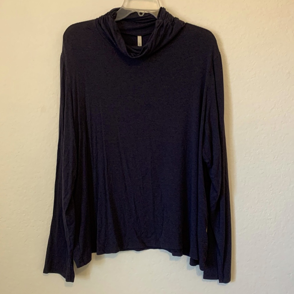 Mock Neck Navy Long Sleeve